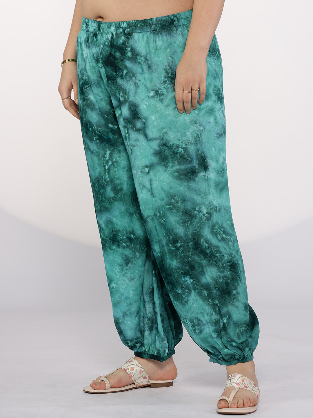 SeaGreen TieDye Balloon Salwar
