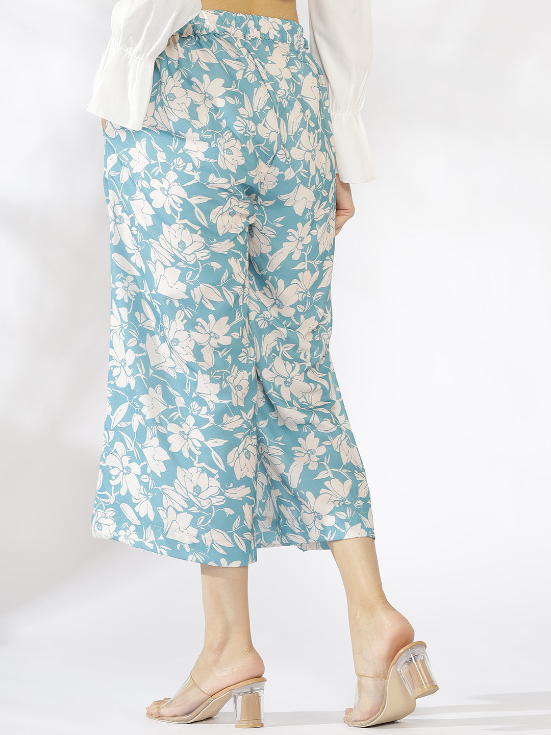 SkyBlue Printed Culottes - BluePoppy