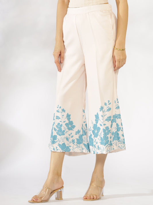 SkyBlue Printed Culottes - Skyra