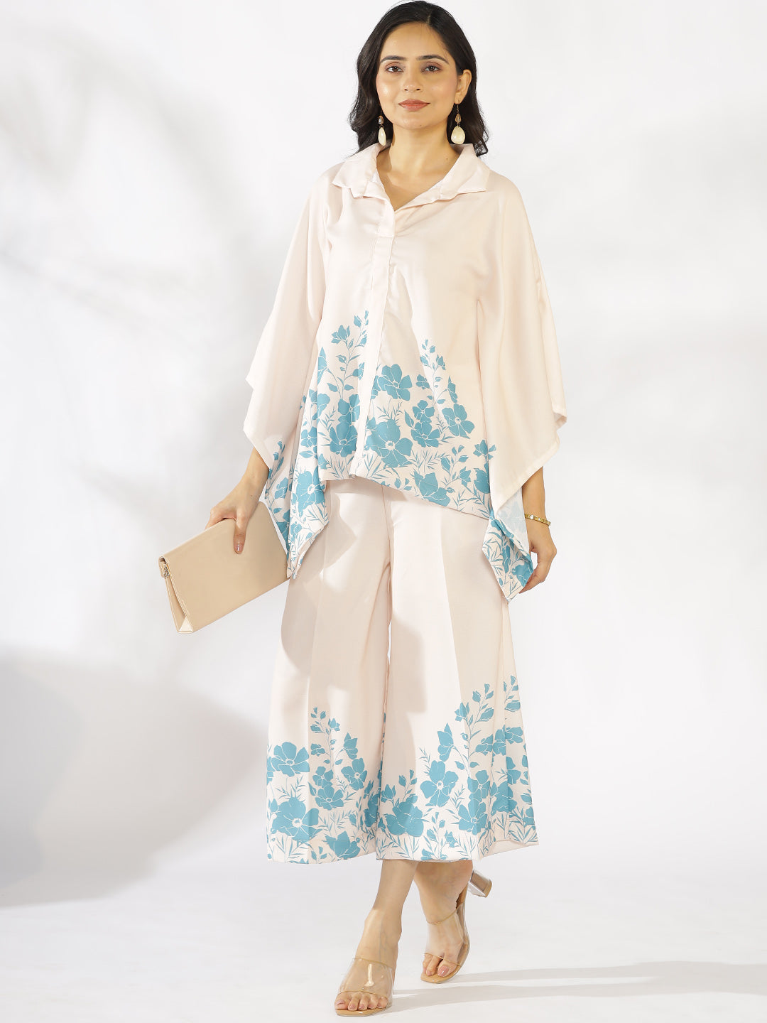 SkyBlue Printed Culottes - Skyra