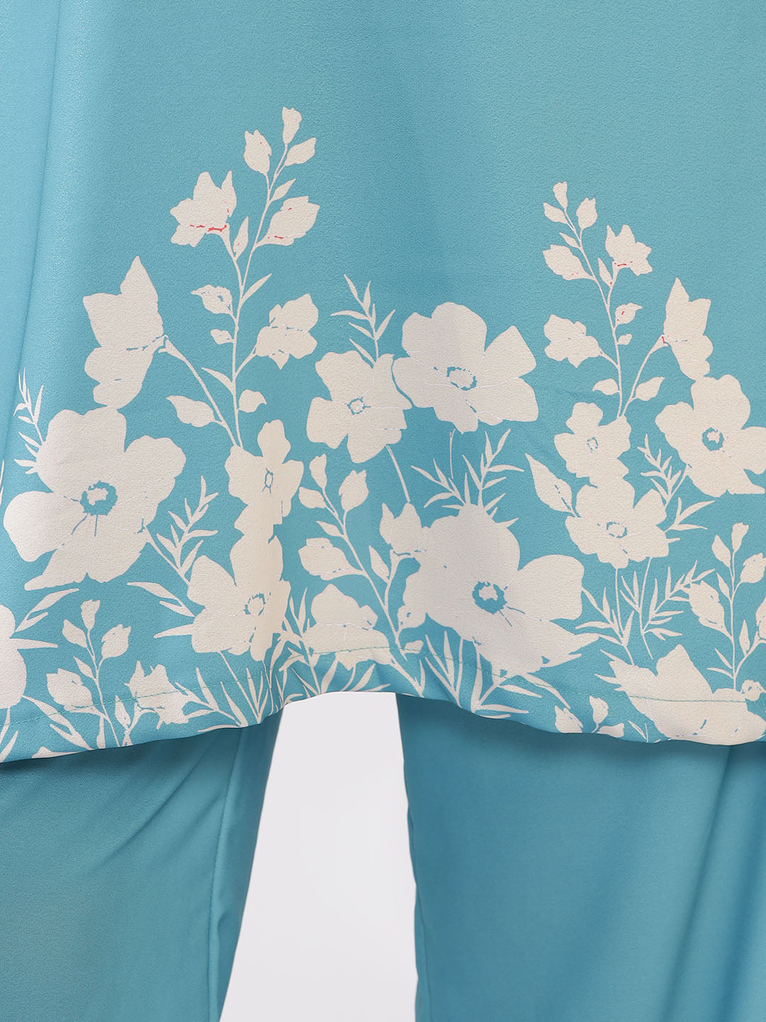 SkyBlue Printed Kurti - SkyBloom
