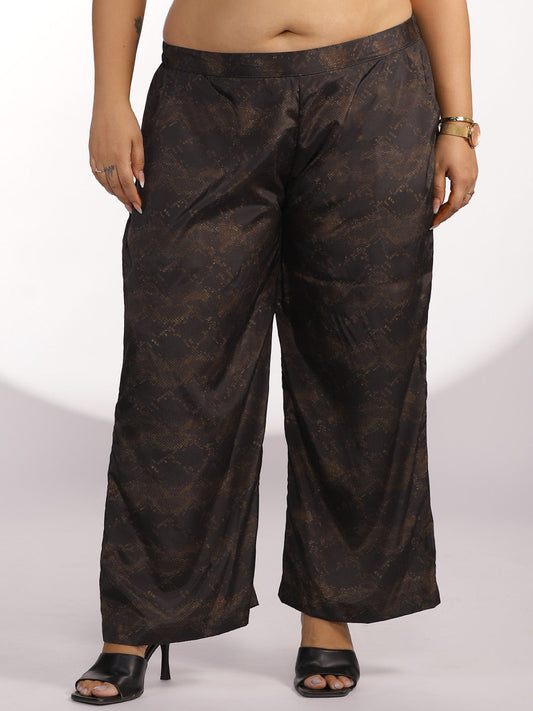 Printed Palazzo Pants - Snake