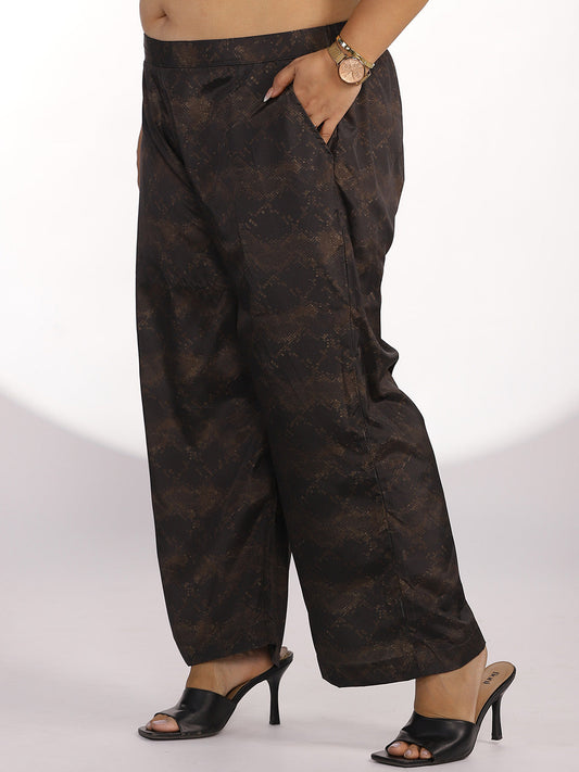 Printed Palazzo Pants - Snake