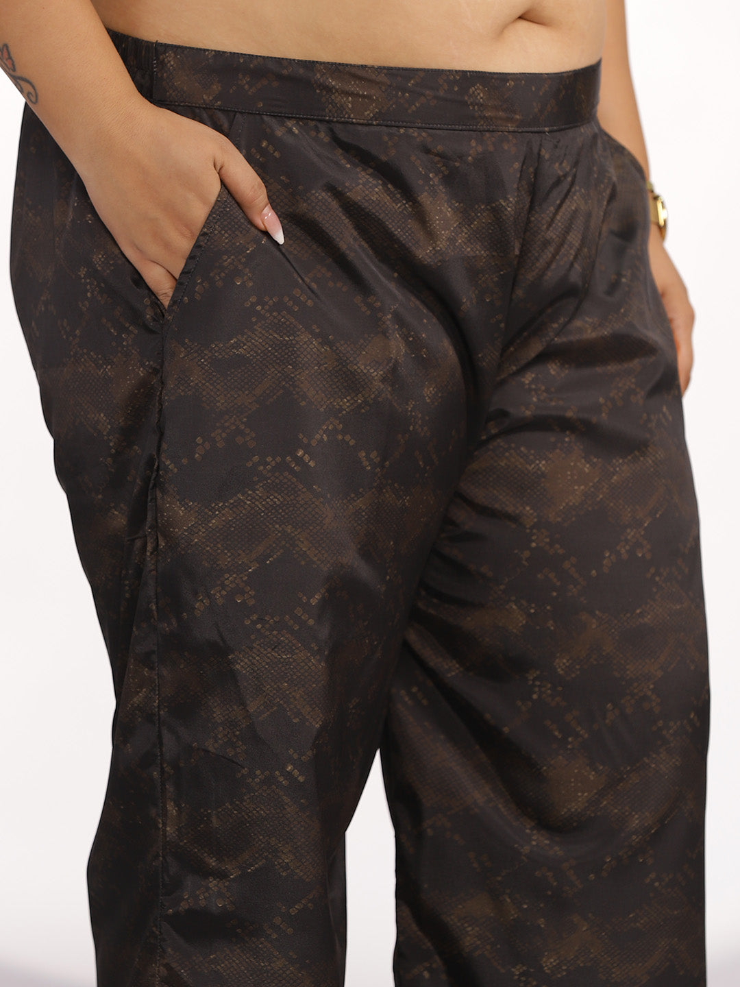 Printed Palazzo Pants - Snake