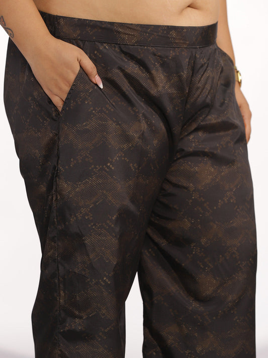 Printed Palazzo Pants - Snake