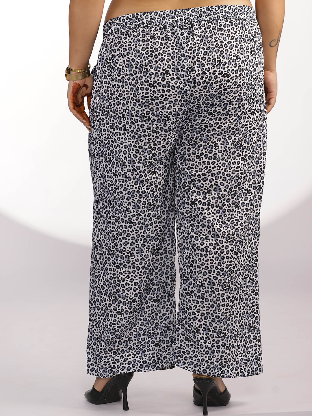 Printed Palazzo Pants - SnowLeopard