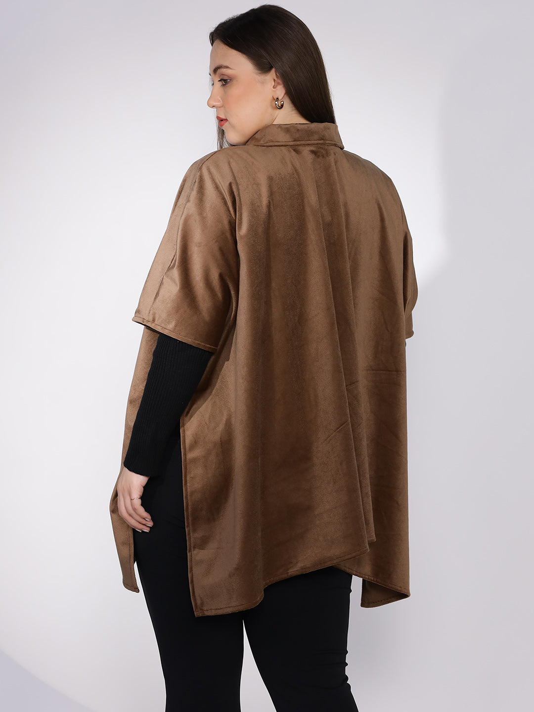 Tan Suede Poncho