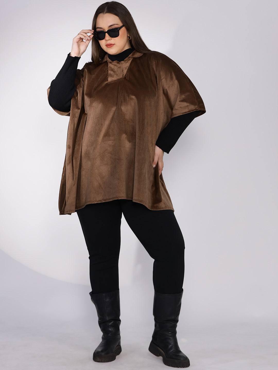 Tan Suede Poncho