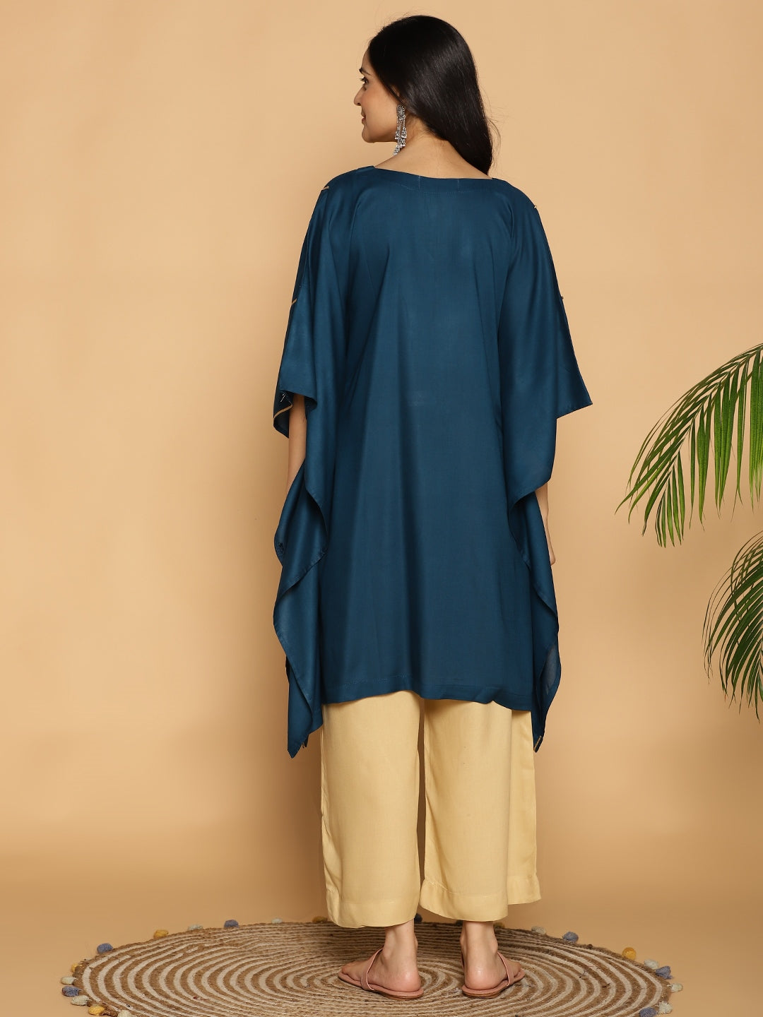 Teal Festive Kaftan Kurta - Laet