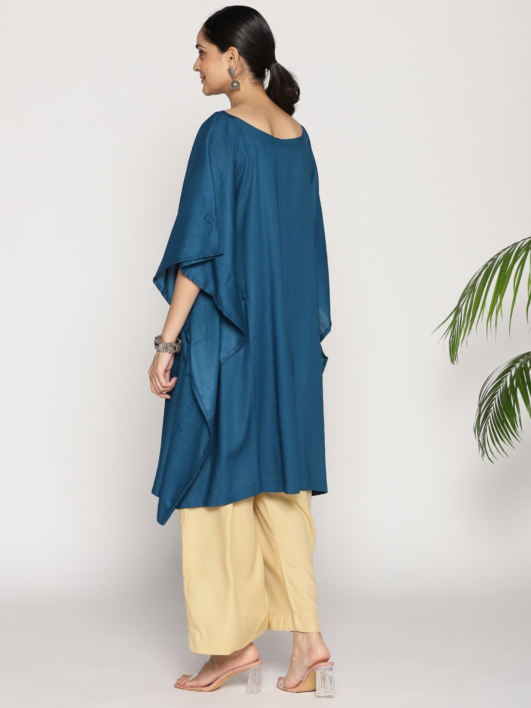 Teal Kaftan Kurta - Morni