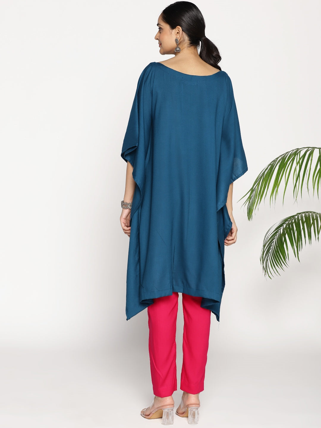 Teal Kaftan Kurta - Treasure