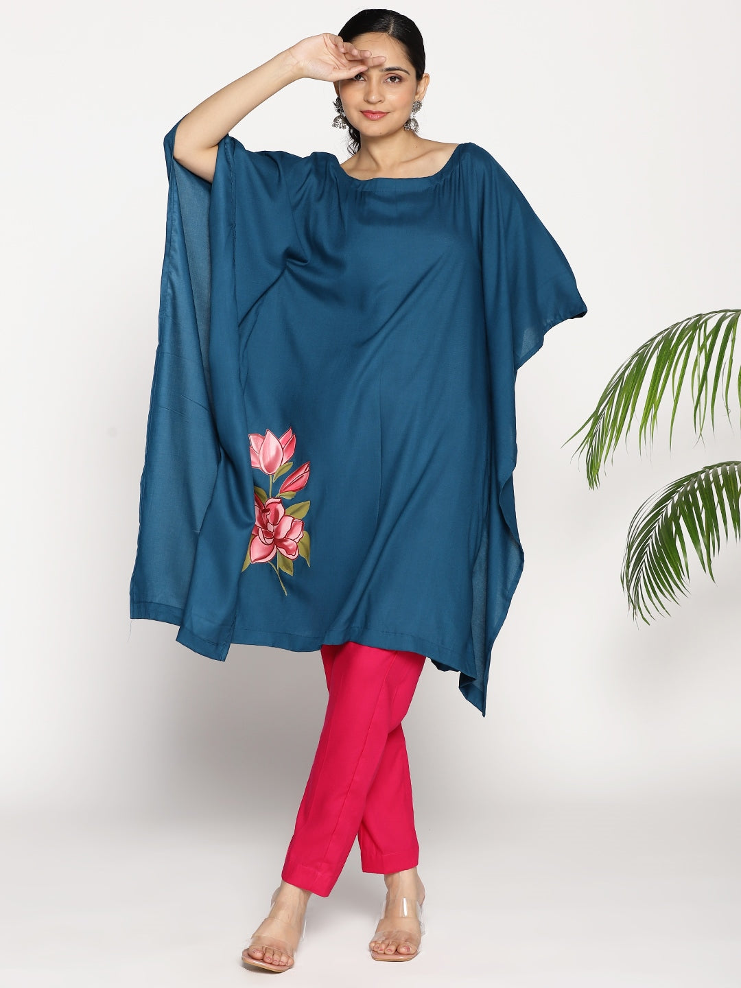 Teal Kaftan Kurta - Treasure