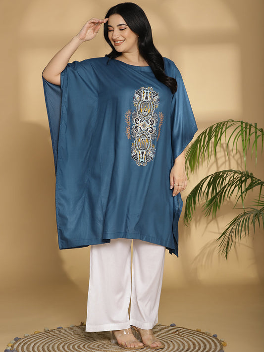 Teal Kaftan Kurta - artistry