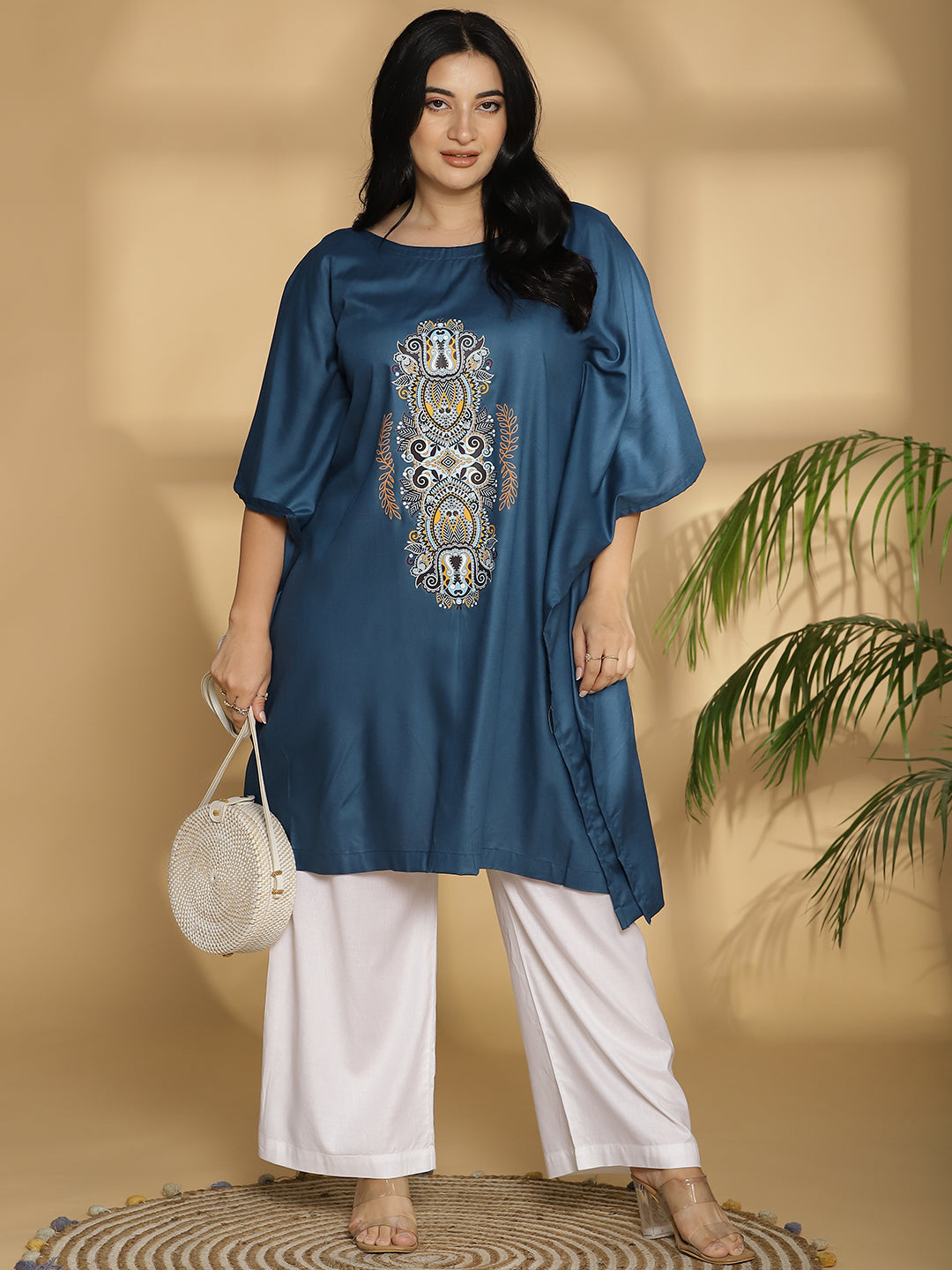 Teal Kaftan Kurta - artistry