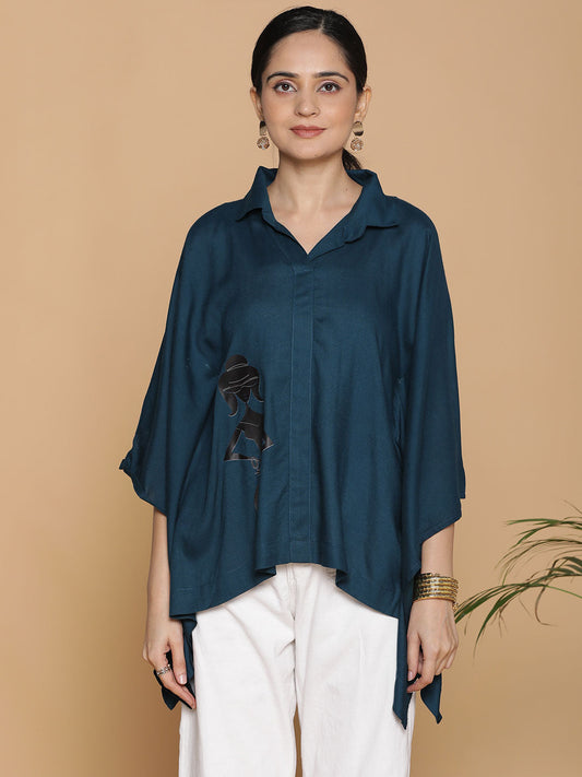 Teal Kaftan Top - Elegantly Lady