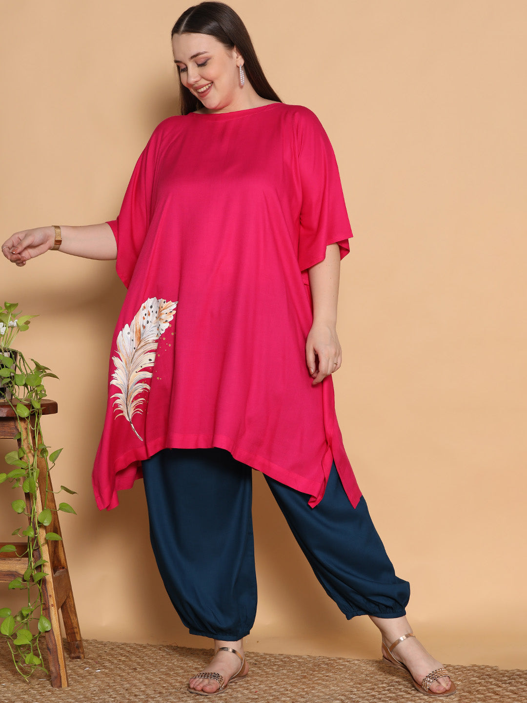 Teal Rayon Balloon Salwar