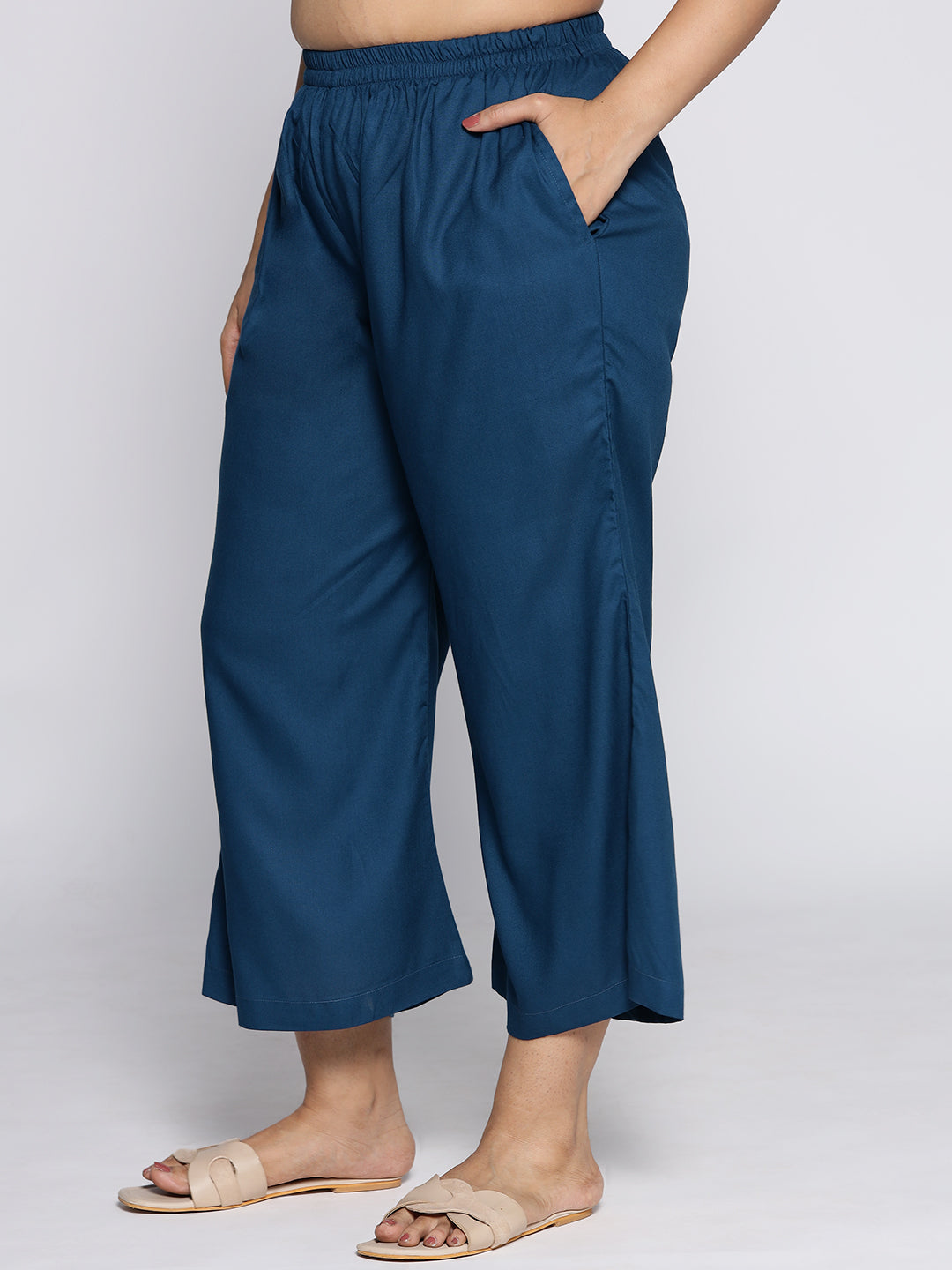 Teal Rayon Culottes