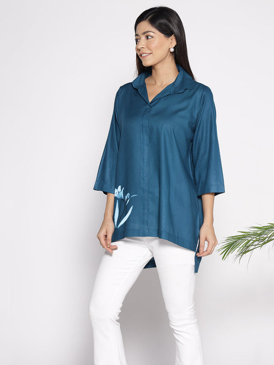 Teal Rayon ShirtTop - Lavanta