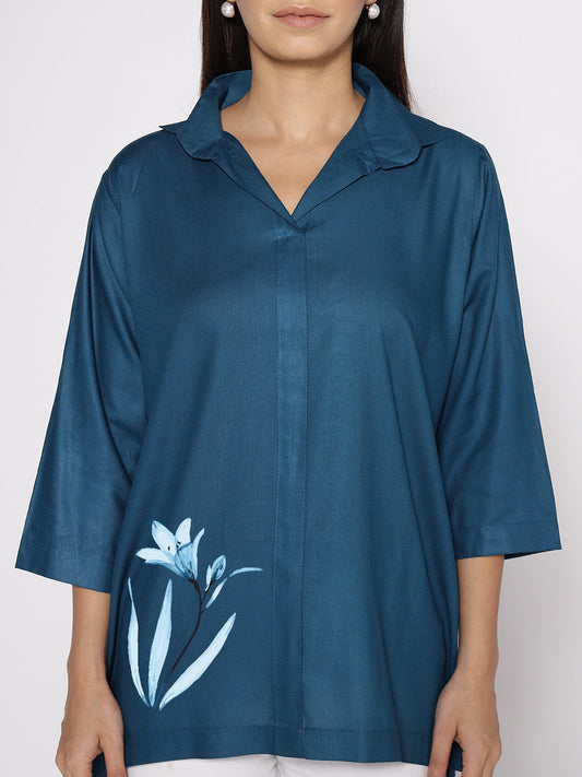 Teal Rayon ShirtTop - Lavanta