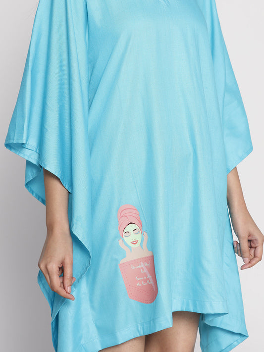 Turquoise Kaftan Nightdress - BeautySleep