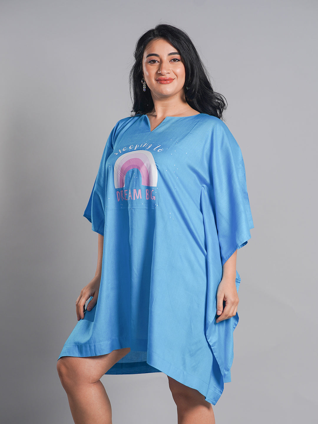 Turquoise Kaftan Nightdress - DreamBIG