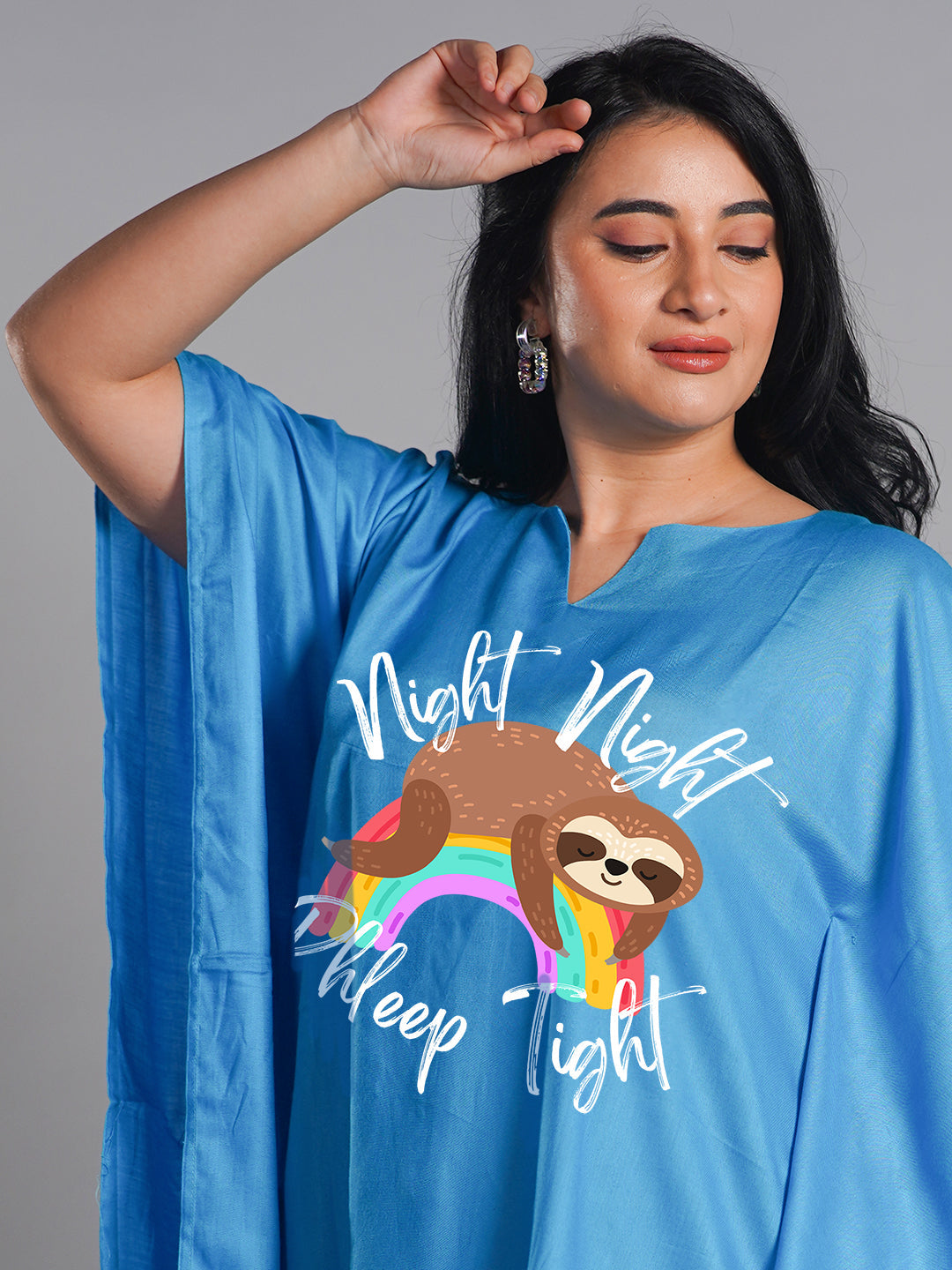 Turquoise Kaftan Nightdress - Goodnight