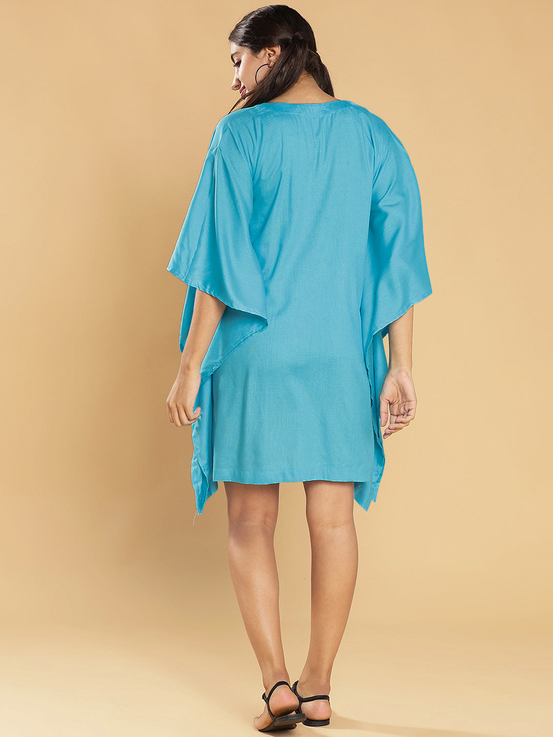 Turquoise Rayon Kaftan - Can't adult