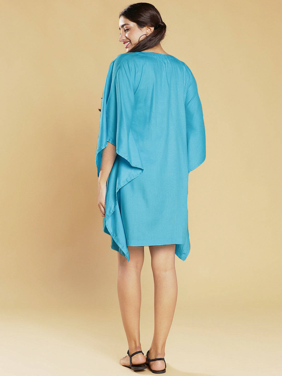 Turquoise Rayon Kaftan - I love my Sister