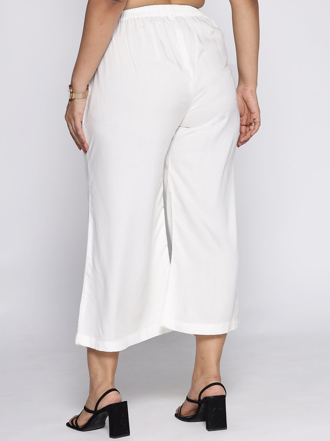 White Rayon Culottes