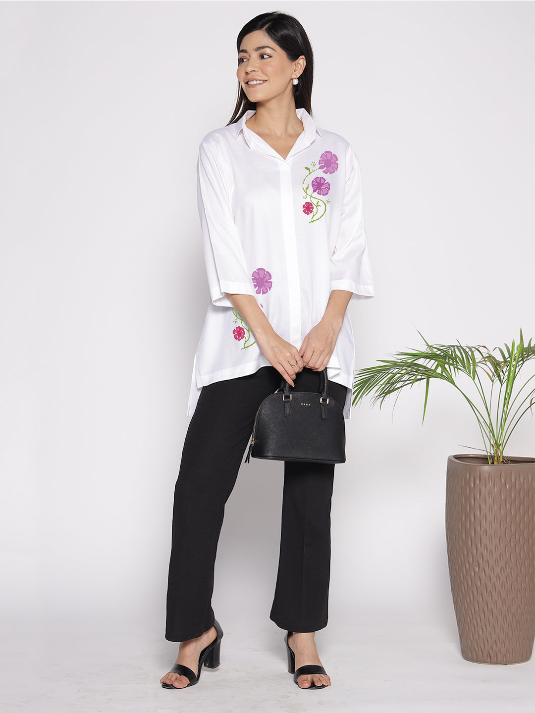 White Rayon ShirtTop - Syren