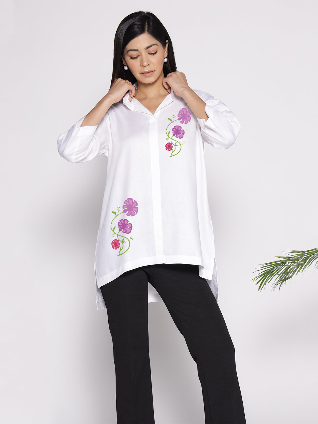 White Rayon ShirtTop - Syren