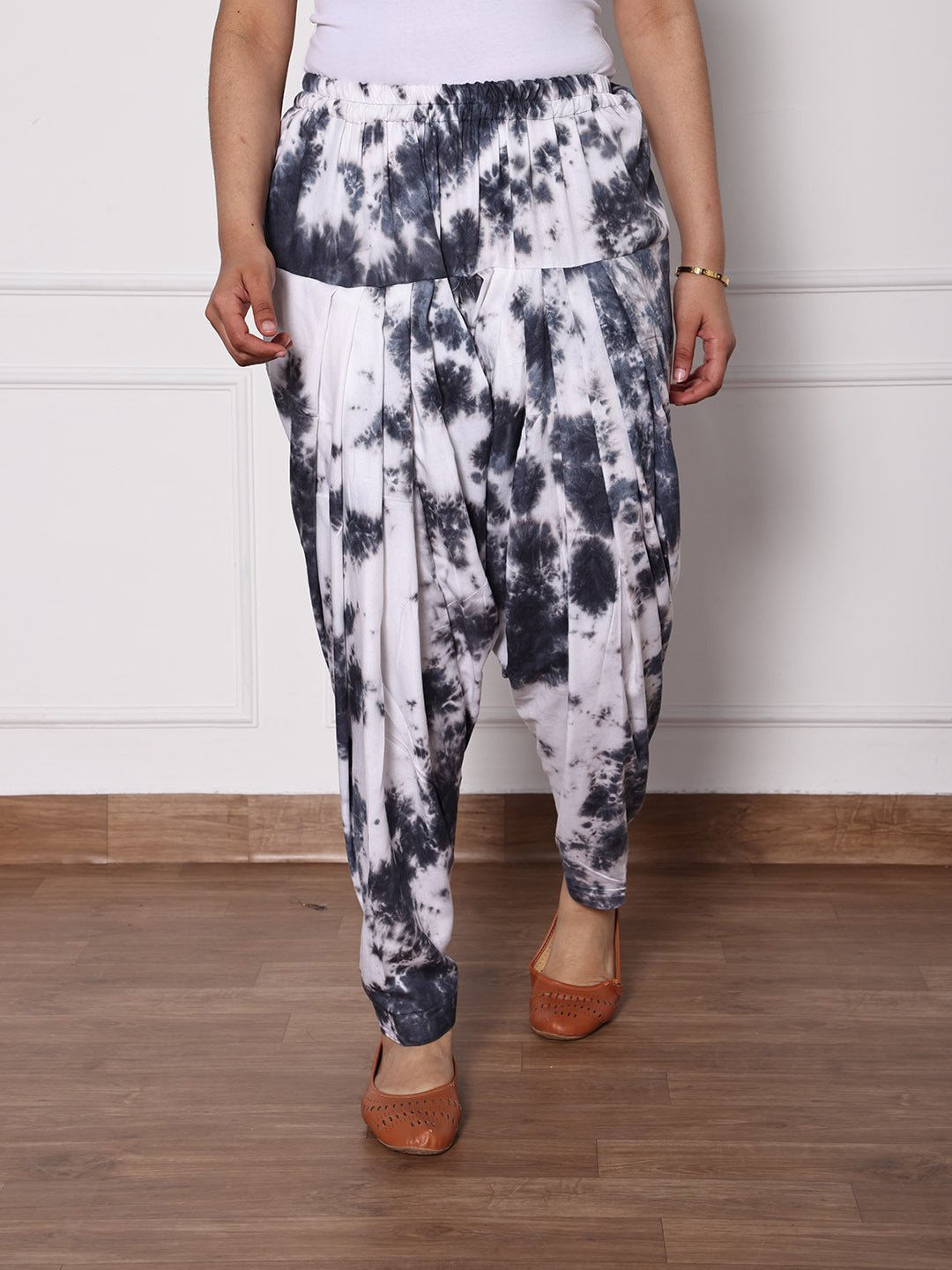 White&Black Rayon TieDyeSalwar