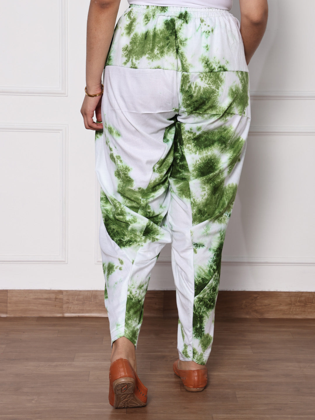 White&Green Rayon TieDyeSalwar