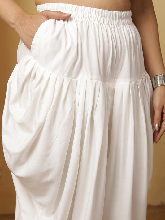 MilkyWhite Rayon Dhoti