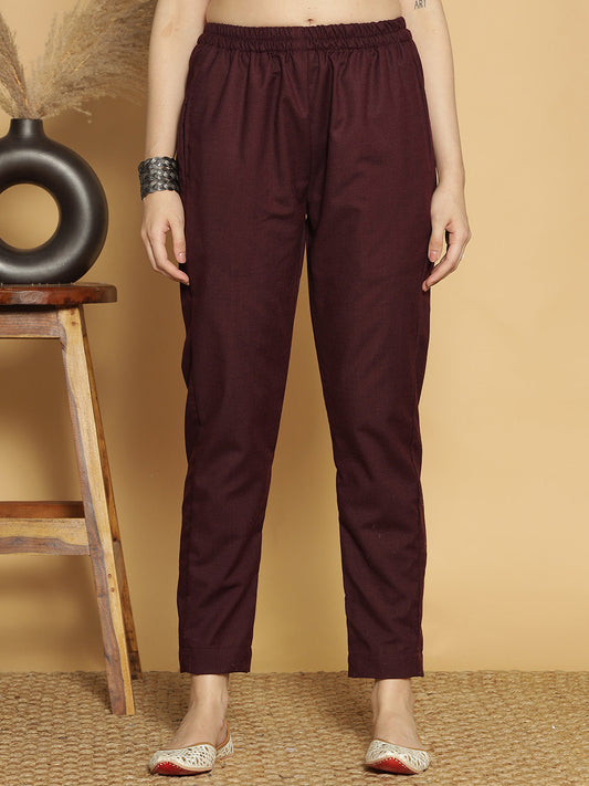 Wine Acrylic Pants