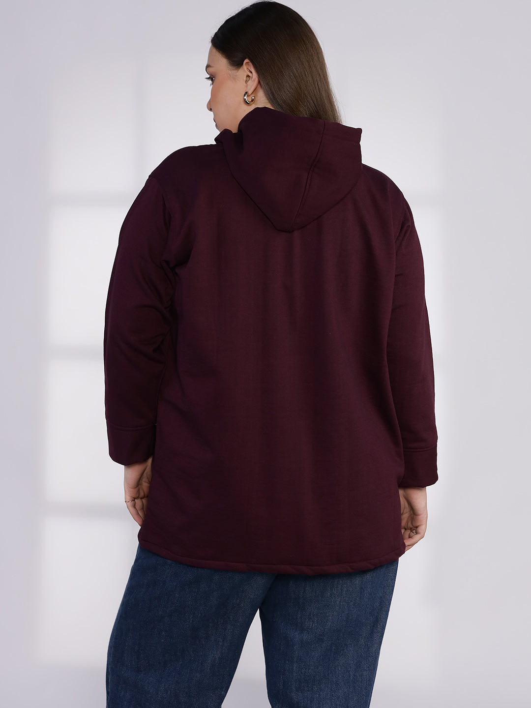 Wine Fleece Hoodie - PinkSunrise