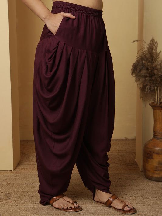 Wine Rayon Dhoti