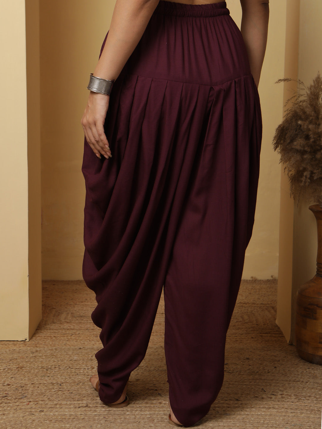 Wine Rayon Dhoti