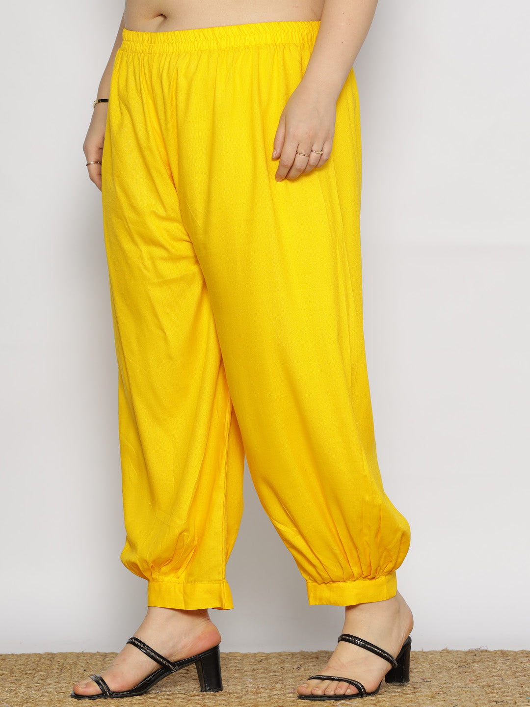 Yellow Rayon Afghani Salwar