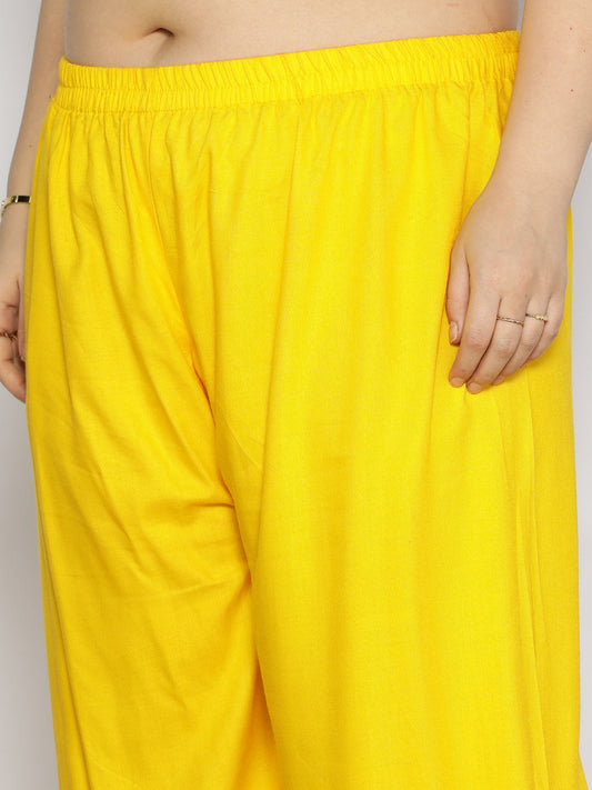 Yellow Rayon Afghani Salwar