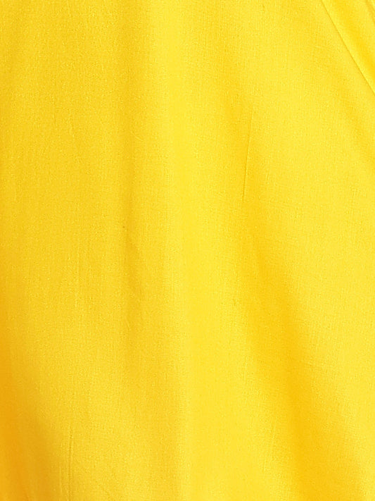 Yellow Rayon Kaftan - Solid