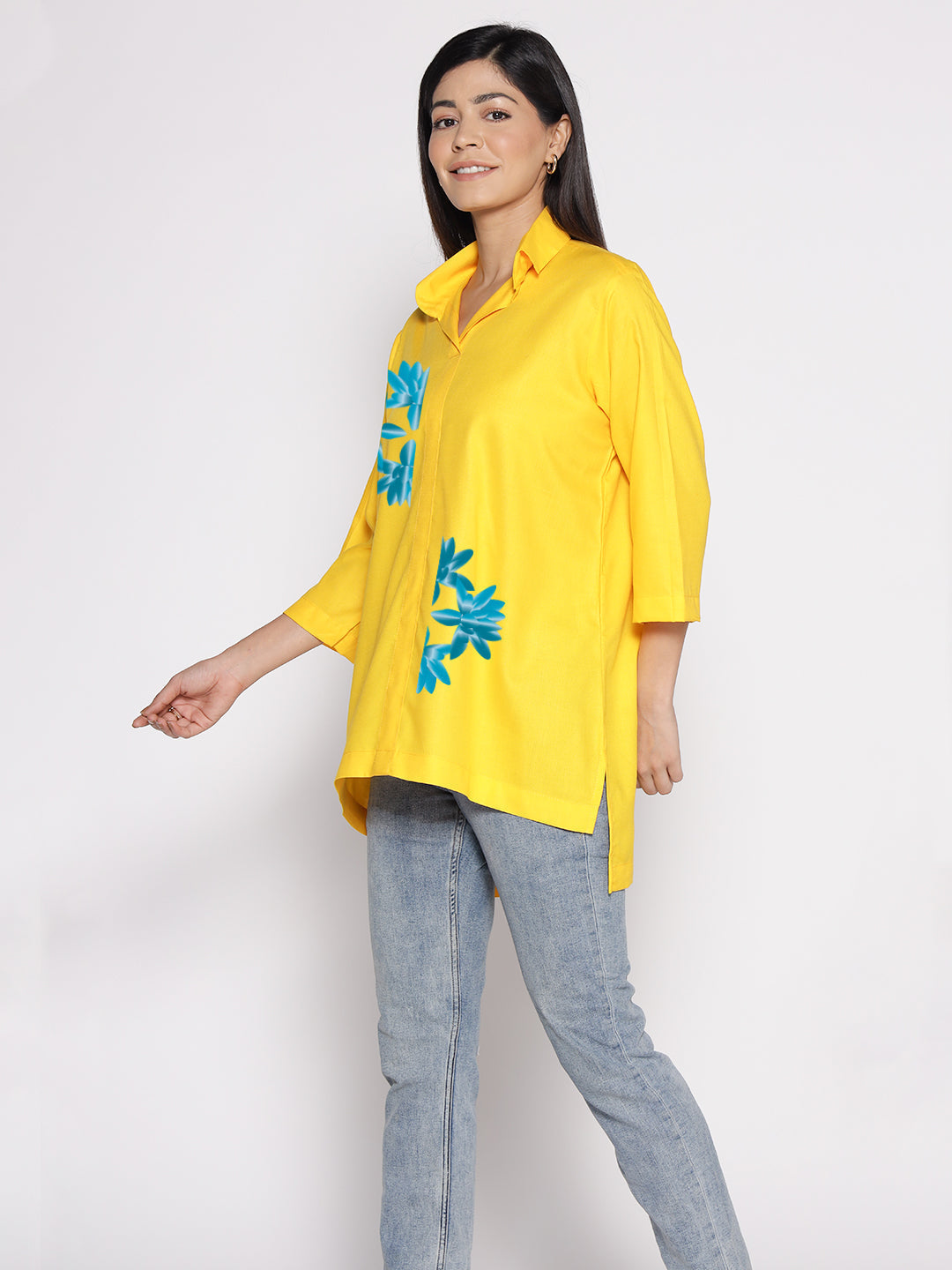 Yellow Rayon ShirtTop - Blomstra