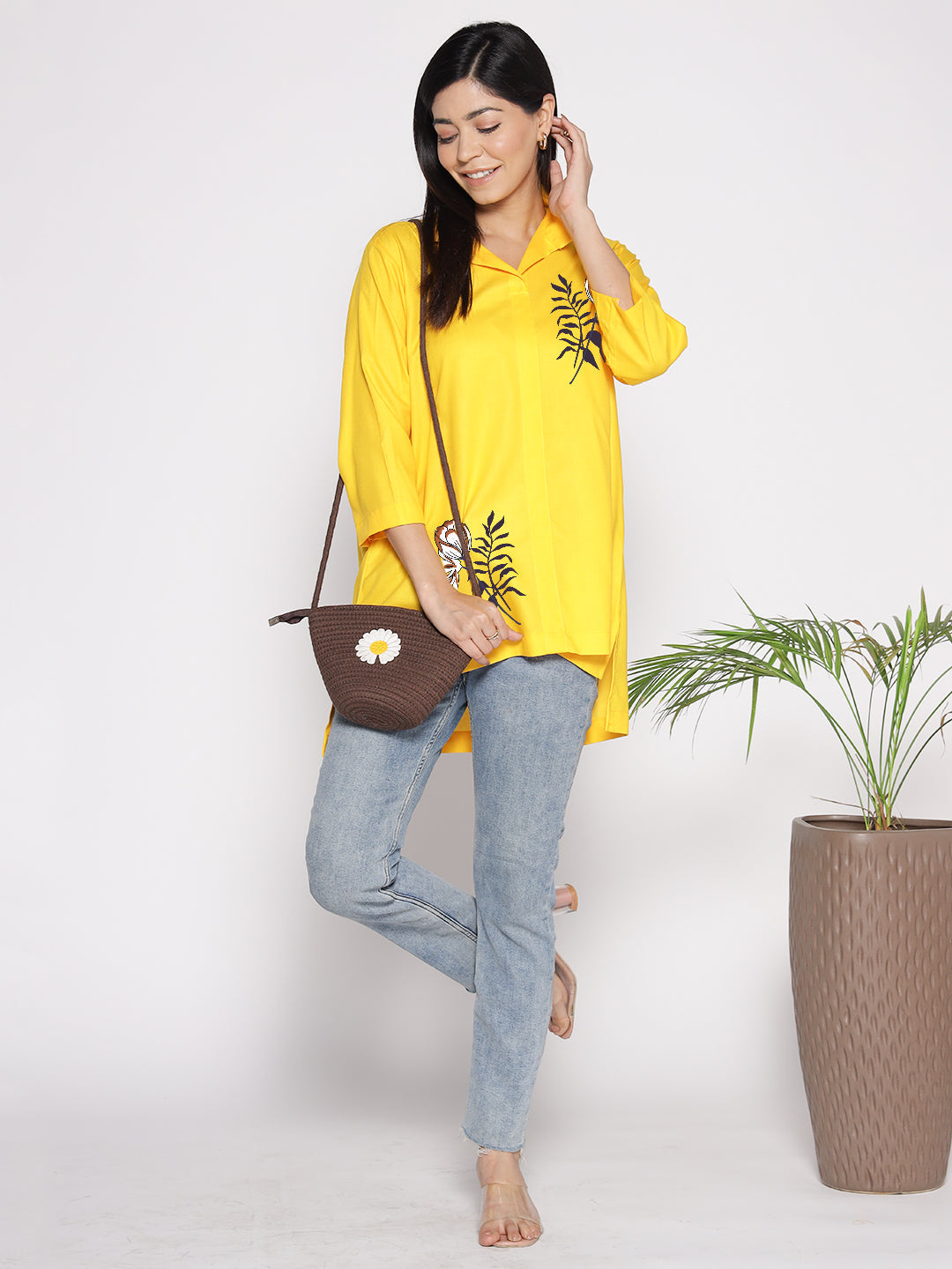 Yellow Rayon ShirtTop - Solros