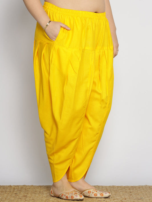 Yellow Rayon Tulip Salwar