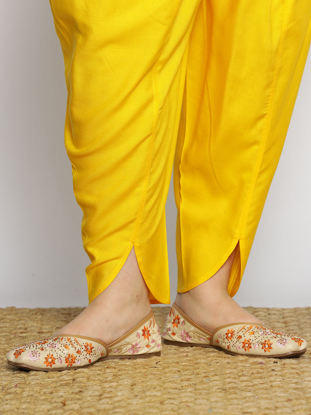 Yellow Rayon Tulip Salwar