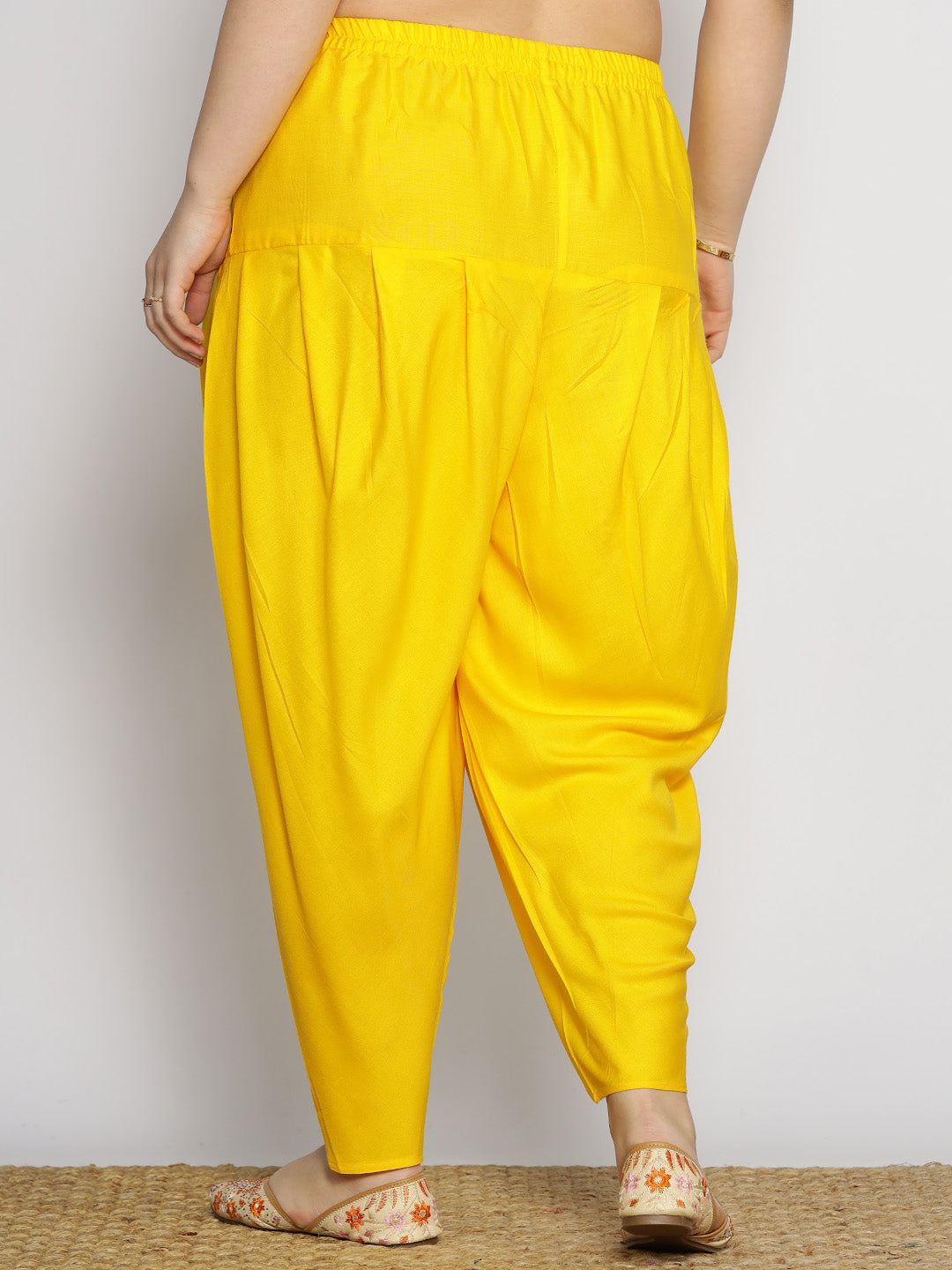 Yellow Rayon Tulip Salwar