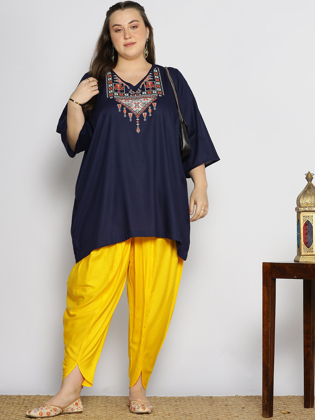 Yellow Rayon Tulip Salwar