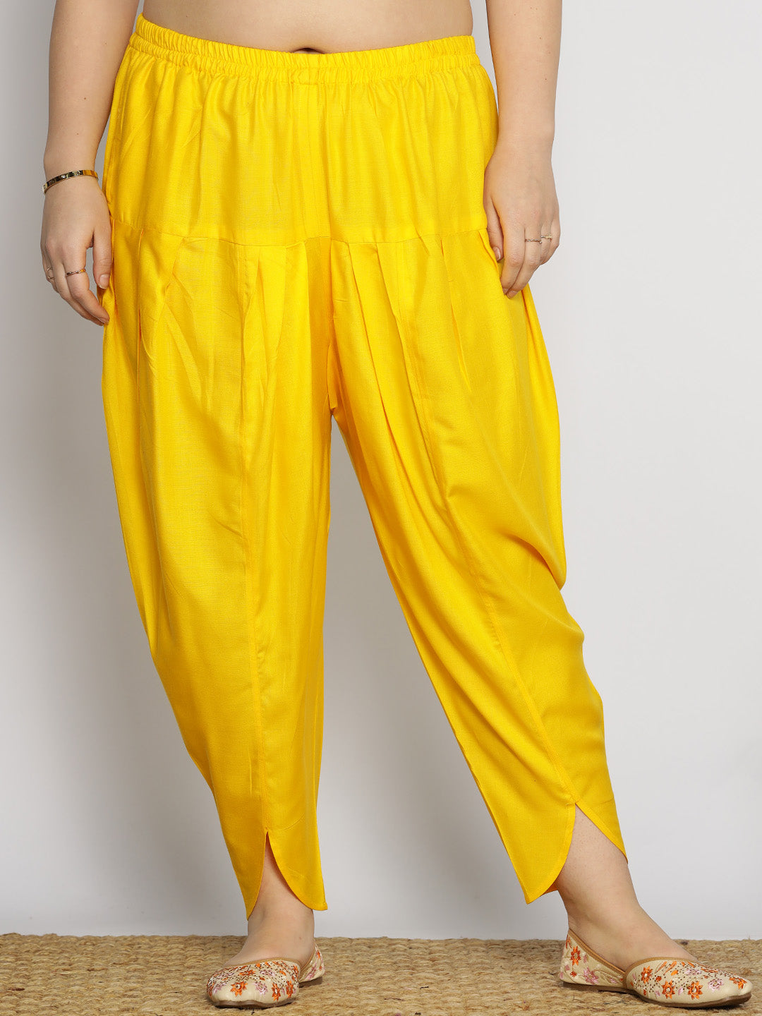 Yellow Rayon Tulip Salwar