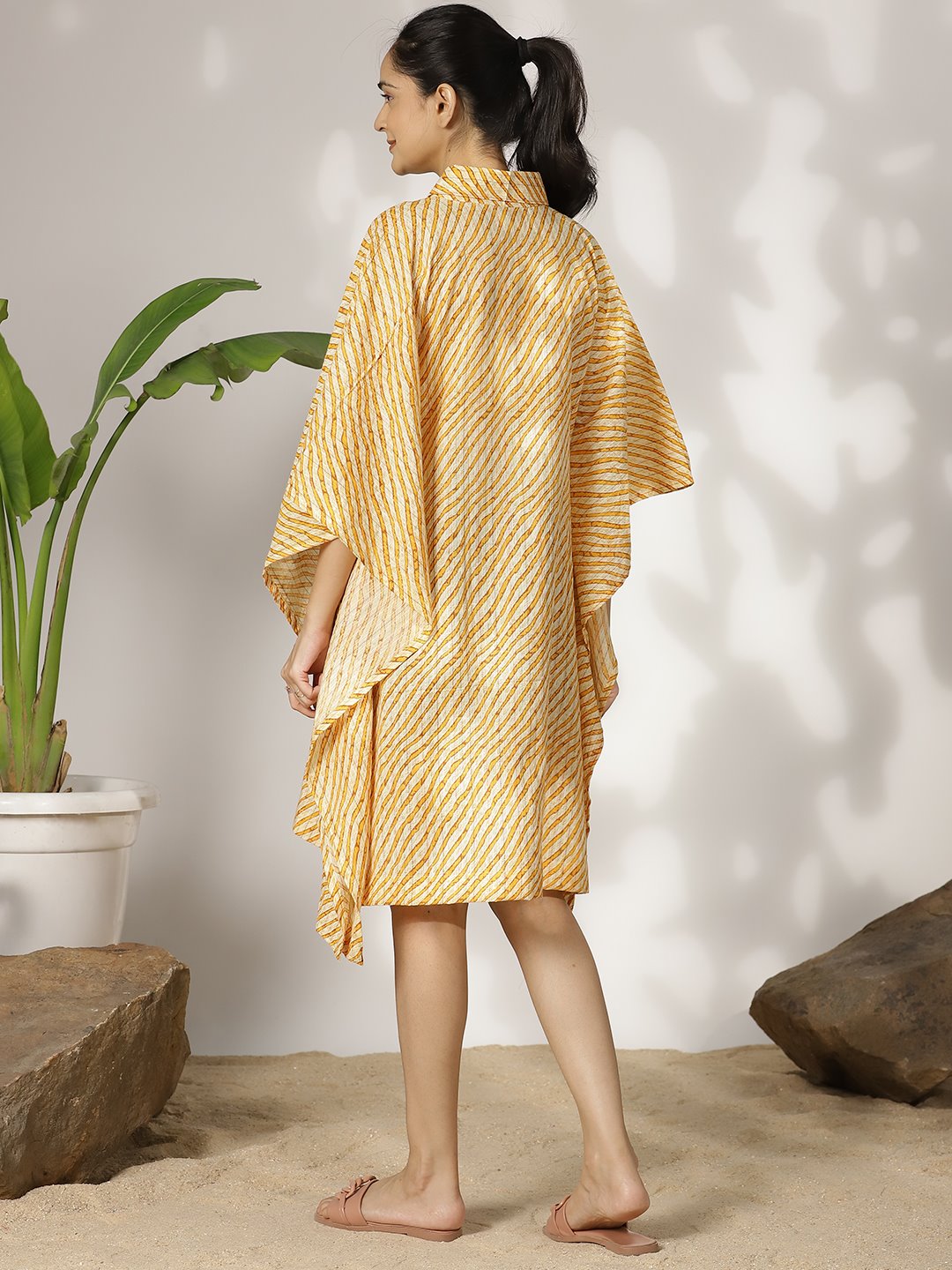 YellowStripes Cotton ShirtKaftan