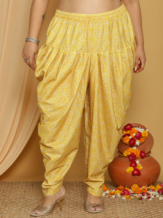 YellowBandhani Crepe Silk Dhoti